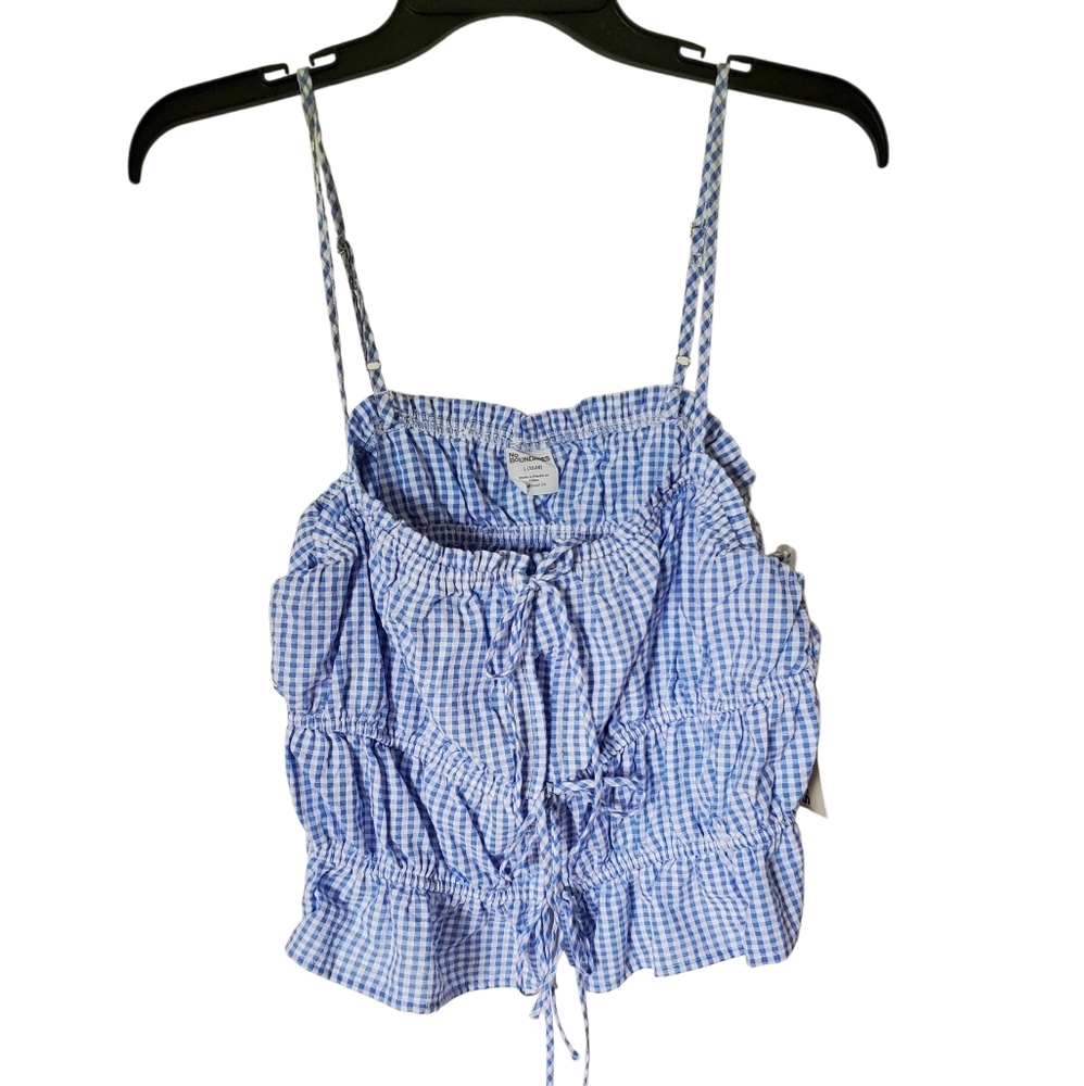 2 Piece S 4/6 Gingham Blue Skirt Set New - Picture 3 of 9